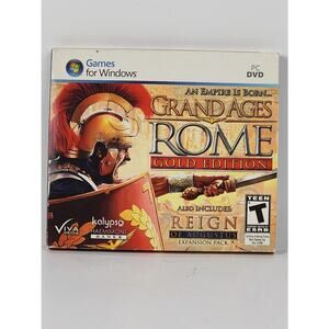 GRAND AGES ROME GOLD EDITION w/ Reign of Augustus Exp. Pack PC Video Game